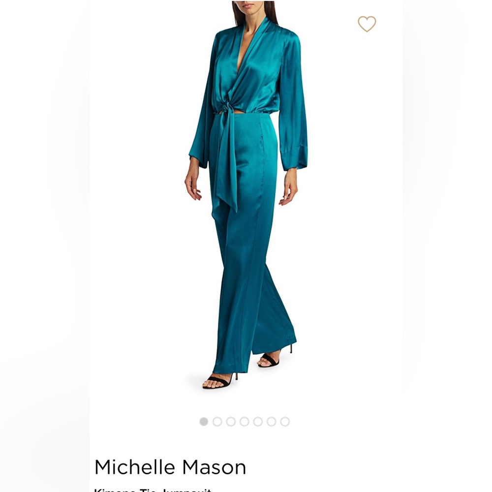Michelle Mason 100% silk kimono jumpsuit